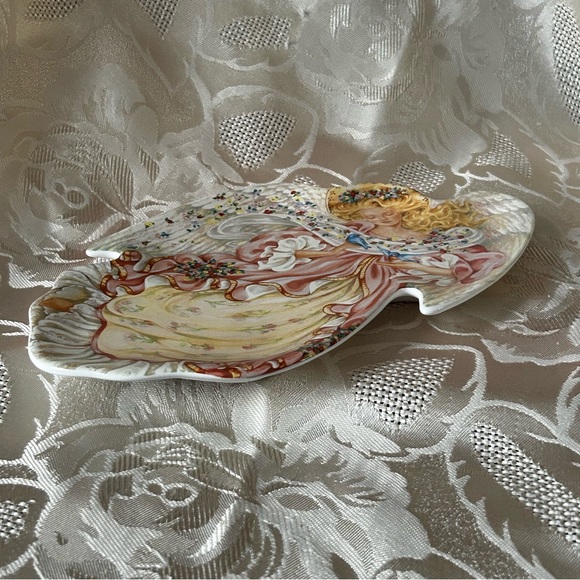 Bradford Exchange wall plate On Angel's Wings SPRINGTIME FRIENDS Laine Gordon - Picture 3 of 7